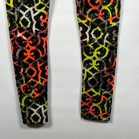 Zumba Wear Women's Leggings Black Orange Yellow Size Small Activewear Abstract - Picture 8 of 15